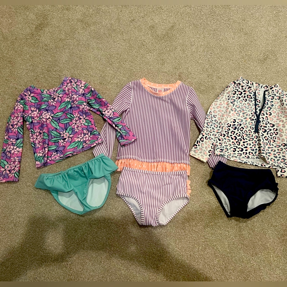 Lot of 3 3at Ruffle Butts tankini rash guards